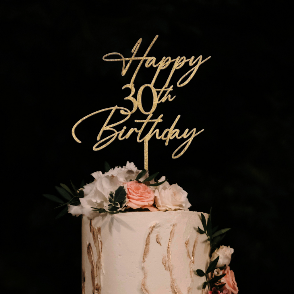 Tortni okras (cake topper) - Happy birthday