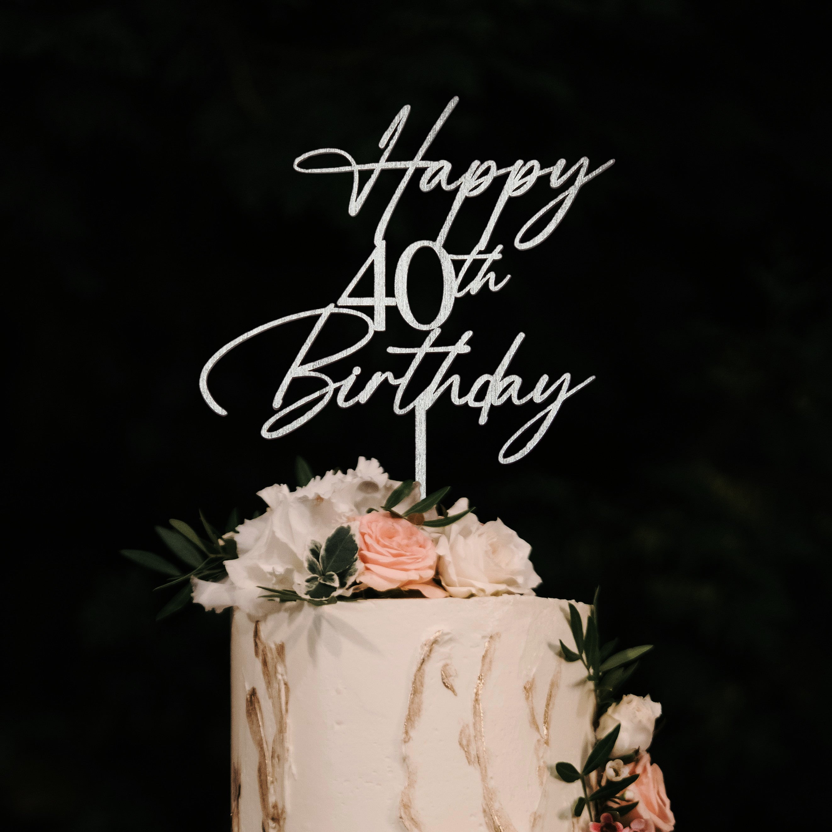 Tortni okras (cake topper) - Happy birthday