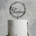 Personaliziran tortni okras (cake topper) - Priimek