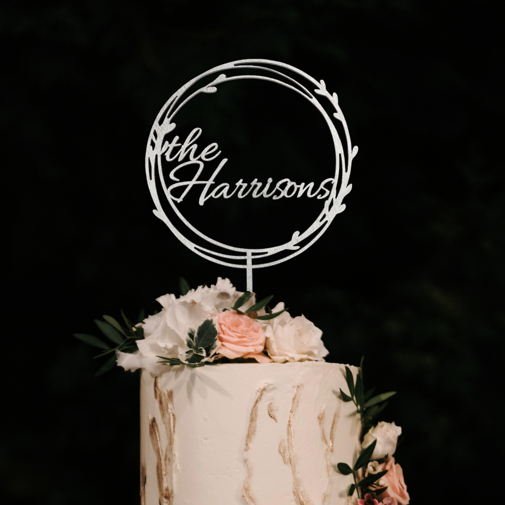 Personaliziran tortni okras (cake topper) - Priimek