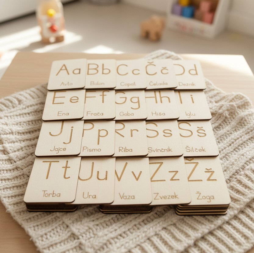Didaktični pripomoček - Slovenska abeceda (z besedami)