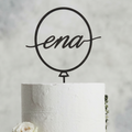 Tortni okras (cake topper) - Ena v balonu